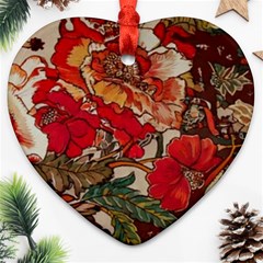 Floral Design 05 Heart Ornament (two Sides)