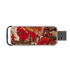 Floral Design 05 Portable Usb Flash (one Side)