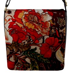 Floral Design 05 Flap Closure Messenger Bag (s)