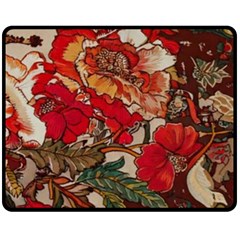 Floral Design 05 Two Sides Fleece Blanket (medium)