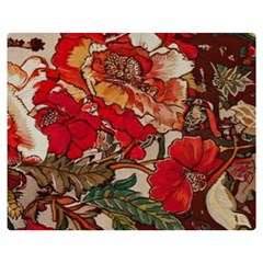 Floral Design 05 Two Sides Premium Plush Fleece Blanket (teen Size)