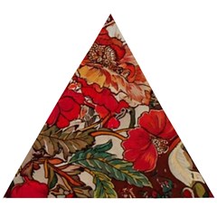 Floral Design 05 Wooden Puzzle Triangle by myclothy