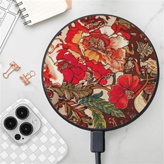 Floral Design 05 Wireless Fast Charger(black) by myclothy