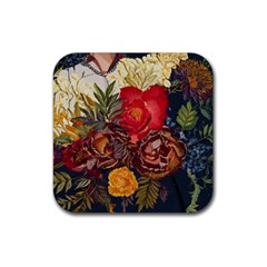 Floral Design 06 Rubber Coaster (square)