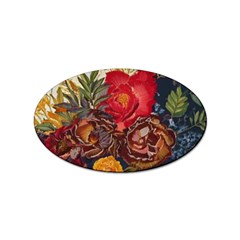 Floral Design 06 Sticker Oval (10 Pack)