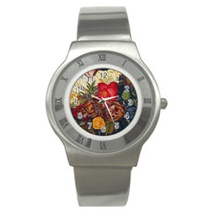 Floral Design 06 Stainless Steel Watch