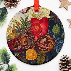 Floral Design 06 Round Ornament (two Sides)