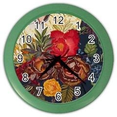 Floral Design 06 Color Wall Clock