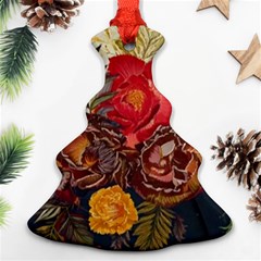 Floral Design 06 Christmas Tree Ornament (two Sides) by myclothy