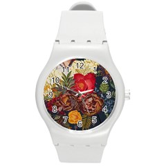 Floral Design 06 Round Plastic Sport Watch (m)