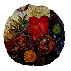 Floral Design 06 Large 18  Premium Round Cushions