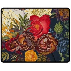 Floral Design 06 Two Sides Fleece Blanket (medium) by myclothy