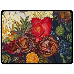 Floral Design 06 Two Sides Fleece Blanket (large) by myclothy