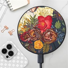 Floral Design 06 Wireless Fast Charger(black) by myclothy