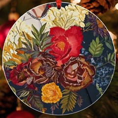 Floral Design 06 Uv Print Acrylic Ornament Round by myclothy