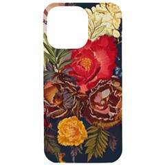 Floral Design 06 Iphone 15 Pro Max Black Uv Print Pc Hardshell Case by myclothy