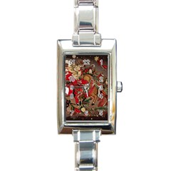 Christmas Art 01 Rectangle Italian Charm Watch