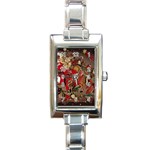 Christmas Art 01 Rectangle Italian Charm Watch Front