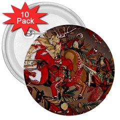 Christmas Art 01 3  Buttons (10 Pack) 