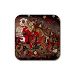 Christmas Art 01 Rubber Coaster (Square) Front