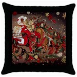 Christmas Art 01 Throw Pillow Case (Black) Front