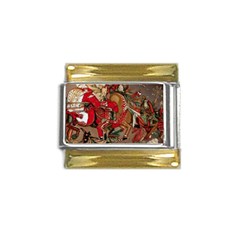 Christmas Art 01 Gold Trim Italian Charm (9mm)