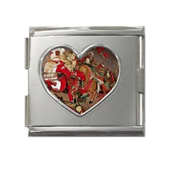 Christmas Art 01 Mega Link Heart Italian Charm (18mm)