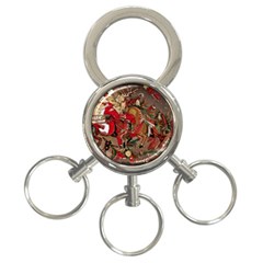 Christmas Art 01 3-Ring Key Chain