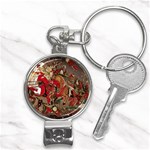 Christmas Art 01 Nail Clippers Key Chain Front