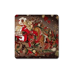 Christmas Art 01 Square Magnet