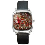 Christmas Art 01 Square Metal Watch Front