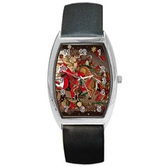 Christmas Art 01 Barrel Style Metal Watch