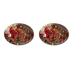 Christmas Art 01 Cufflinks (Oval)