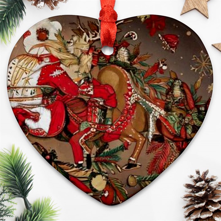 Christmas Art 01 Heart Ornament (Two Sides)