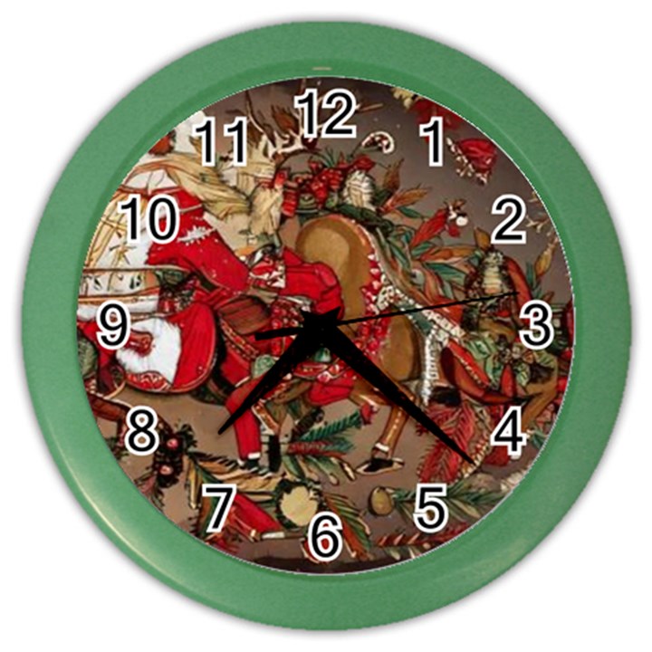 Christmas Art 01 Color Wall Clock