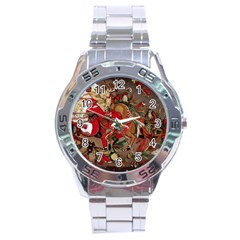 Christmas Art 01 Stainless Steel Analogue Watch