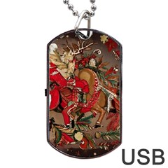 Christmas Art 01 Dog Tag USB Flash (One Side)