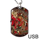 Christmas Art 01 Dog Tag USB Flash (One Side) Front