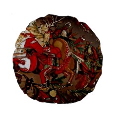 Christmas Art 01 Standard 15  Premium Round Cushions