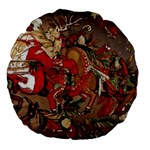 Christmas Art 01 Large 18  Premium Round Cushions Back