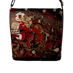 Christmas Art 01 Flap Closure Messenger Bag (L)