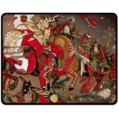 Christmas Art 01 Two Sides Fleece Blanket (Medium)