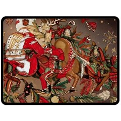 Christmas Art 01 Two Sides Fleece Blanket (Large)