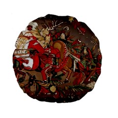 Christmas Art 01 Standard 15  Premium Flano Round Cushions