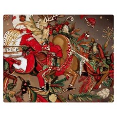 Christmas Art 01 Two Sides Premium Plush Fleece Blanket (Teen Size)