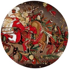 Christmas Art 01 Wooden Puzzle Round