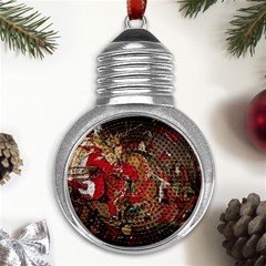 Christmas Art 01 Metal Light Bulb Shape Ornament