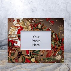 Christmas Art 01 White Tabletop Photo Frame 4 x6 