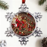 Christmas Art 01 Metal Large Snowflake Ornament Front