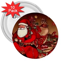 Christmas Art 3  Buttons (10 Pack) 